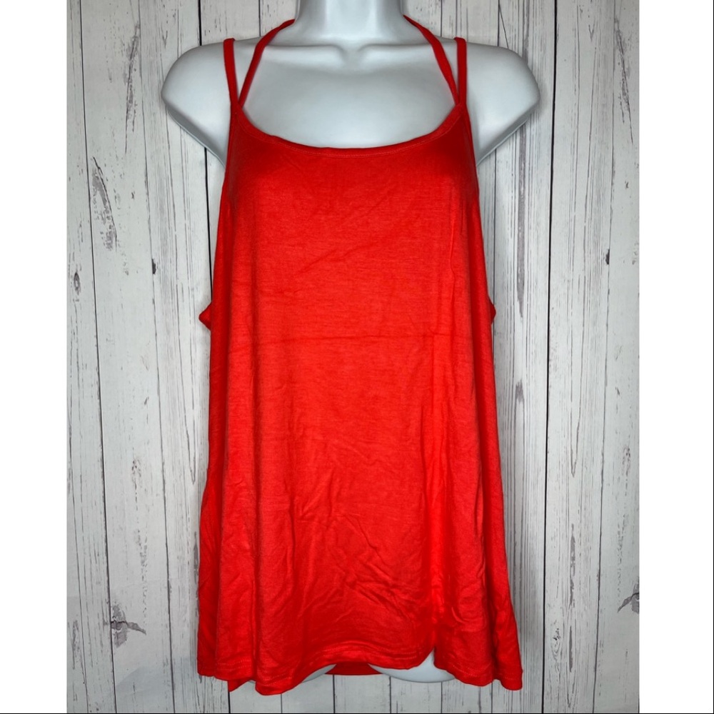 Meaneor Women's Size XL Orange Strappy Swing Tank Top Casual